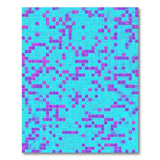 Teal Purple Mosaic Geometric Area Rug