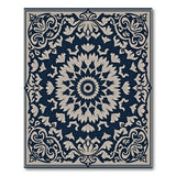 Traditional Persian Ornate Navy Mandala Persian Area Rug