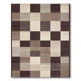 Beige and Neutral Geometric Modern Neutral Geometric Patchwork Area Rug