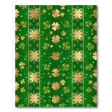 Emerald Green Gold Shamrock Area Rug