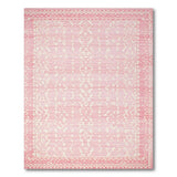 Blush Pink Persian Motif Area Rug