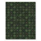 Green Floral Vintage Diamond Area Rug