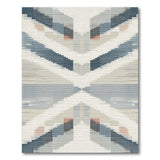 Geometric Modern Navy Blue Geometric Diamond Area Rug