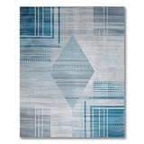Teal Diamond Abstract Geometric Area Rug