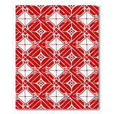 Geometric Modern Bold Red Geometric Diamond Area Rug