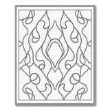 Grey Ornate Floral Swirl Area Rug