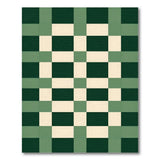 Green Black Plaid Rustic Farmhouse Area Rug