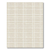 Beige and Neutral Neutral Beige Plaid Grid Area Rug