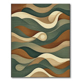 Multi-color and Patterns Abstract Wavy Green Area Rug