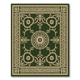 Emerald Green Persian Medallion Traditional Persian Area Rug