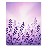 Purple Lavender Foliage Silhouette Rug