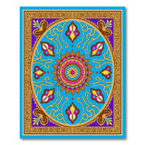 Multi-color and Patterns Teal Persian Medallion Area Rug