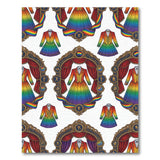 Rainbow Circus Frame Washable Area Rug