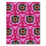 Vibrant Pink Floral Medallion Area Rug