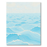 Serene Ocean Waves Blue Area Rug