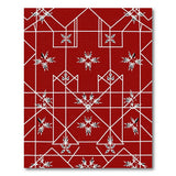 Red Red Geometric Starburst Area Rug
