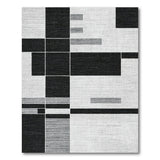 Modern Geometric Black White No. 20 Area Rug