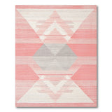 Pink Geometric Diamond Southwestern Rug
