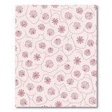 Blush Pink Seashell Flower Outline Area Rug