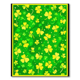 Vibrant Yellow Shamrock Green Area Rug
