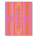 Vibrant Pink Orange Southwestern Striped Rug