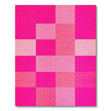 Pink Vibrant Pink Patchwork Geometric Area Rug