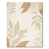 Beige Leaf Area Rug