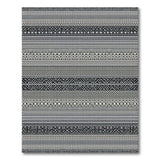 Black White Striped Geometric Modern Rug