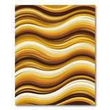 Retro Wavy Brown Tan Abstract Area Rug