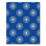 Blue Snowflake Pattern Area Rug