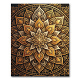 Ornate Gold Mandala Persian Gold and Silver Area Rug