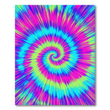 Vibrant Neon Spiral Area Rug