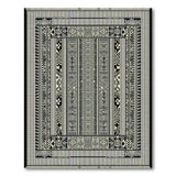 ODIKA Black White Heritage Tribal Area Rug