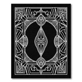 Art Nouveau Black White Geometric Area Rug