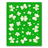 Lucky White Shamrock Green Area Rug