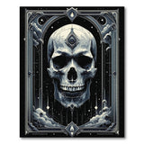 Mystical Grey Skull Oracle Area Rug