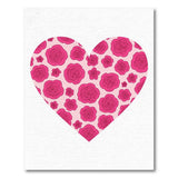 Heart-Shaped Pink Roses Area Rug
