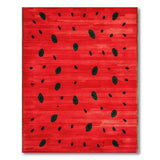 Watermelon Seeds Vibrant Red Area Rug