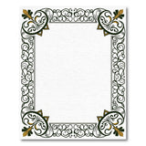 Ornate Black Gold Floral Border Area Rug