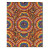 Multi-color and Patterns Rainbow Compass Multi-Color Area Rug