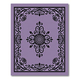 Elegant Purple Ornate Medallion Area Rug
