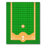 Baseball Diamond Green Turf Area Rug