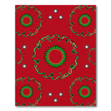Festive Red Wreath Snowflake Area Rug