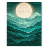 Teal Layered Sun Mountain Rug