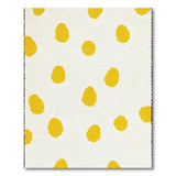 Yellow Polka Dot Textured Area Rug