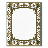 Traditional Persian Gold and Silver Ornate Gold Floral Border Area Rug