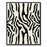 Zebra Stripe Area Rug Black White