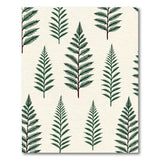 Green Fern Leaves Area Rug