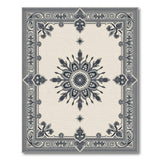 Traditional Persian Ornate Black Mandala Persian Area Rug