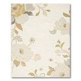 Ivory Peony Floral Area Rug